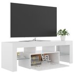 vidaXL Meuble TV avec lumières LED blanc brillant 120x35x40 cm