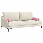 vidaXL Coussins d'accent 2 Pièces Rose Ø 15 x 40 cm tissu