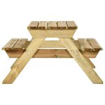 vidaXL Table de pique-nique et bancs 110x123x73cm Bois de pin imprégné
