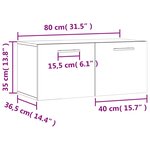 vidaXL Armoire murale blanc 80x36 5x35 cm bois d'ingénierie