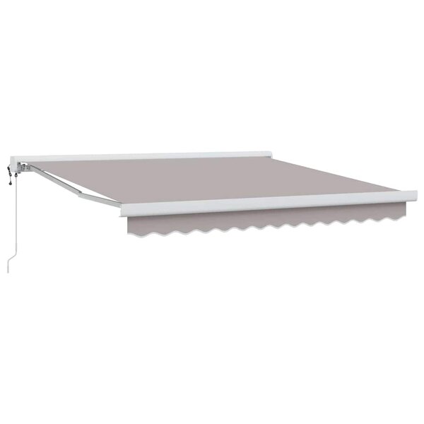 vidaXL Auvent Rétractable Gris clair 300 x 250 cm Tissu  Métal