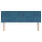 vidaXL Tête de lit Montage mural Géométrique Bleu foncé 144 cm Velours