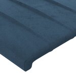 vidaXL Tête de lit à LED Bleu foncé 80x5x118/128 cm Velours