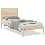 vidaXL Cadre de lit extra long sans matelas 100x220 cm bois massif