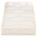 vidaXL Coussin de canapé palette Beige 120x40x7 cm