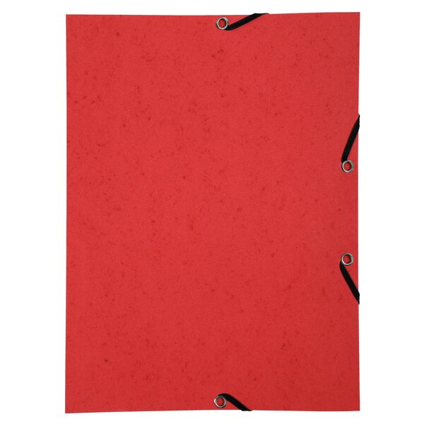 Chemise À Élastique Sans Rabat Carte Lustrée 350gm2 - A4 - Rouge - X 50 - Exacompta