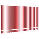 vidaXL Tissu de remplacement d'auvent pour cadre 4x2 m Rouge et Blanc