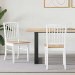 vidaXL Chaises de salle à manger 2 Pièces Blanc 50 x 52 5 x 91 cm