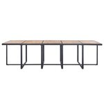 vidaXL Ensemble à manger d'extérieur 15 Pièces avec coussins rotin Noir