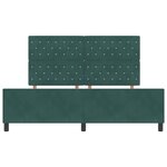 vidaXL Cadre de lit avec tête de lit Vert foncé 180 x 200 cm Velours