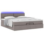 VidaXL Cadre de lit ottoman avec matelas taupe 200x200cm tissu