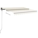 vidaXL Auvent automatique sur pied 450x350 cm Crème