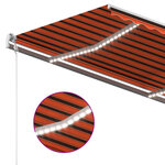 vidaXL Auvent manuel rétractable avec LED 4x3 m Orange et marron