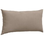 vidaXL Coussins de canapé 2 Pièces Taupe 80 x 40 cm tissu