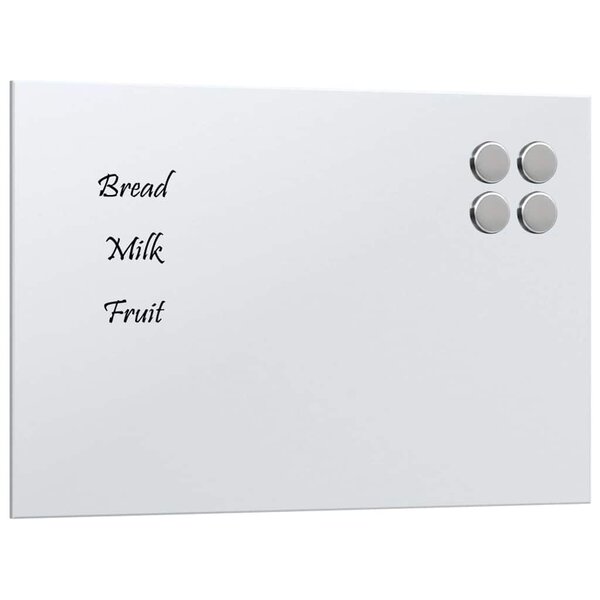 vidaXL Tableau noir magnétique mural Blanc 30x20 cm Verre trempé