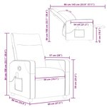 vidaXL Fauteuil de massage inclinable Gris foncé 69 x 86 x 100 cm