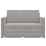 vidaXL Canapé-Lit Gris clair 124 x 71 x 78 cm Velours