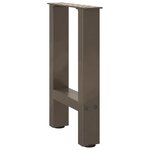 vidaXL Pieds de table basse en acier naturel  2 pièces  38 x (42-43) cm