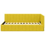 vidaXL Cadre de lit d'angle avec tête de lit Jaune 90 x 200 cm Velours