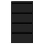 vidaXL Commode d'angle noir 40x41x76 cm bois d'ingénierie