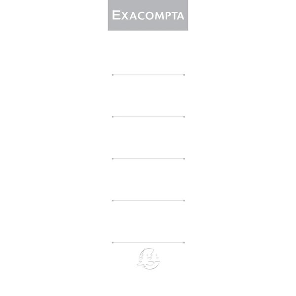 Etiquettes Autocollante Pour Dos De Classeur À Levier. 70mm De Largeur - Blanc - Exacompta