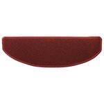 vidaXL Tapis d'escalier auto-adhésifs Semi-circulaire 15 Pièces Bordeaux