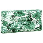 vidaXL Coussins de palette lot de 3 motif de feuilles tissu