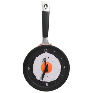 325164 vidaXL Wall Clock with Fried Egg Pan Design 18 8 cm