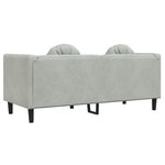 vidaXL Canapé avec coussins 2 places gris clair velours