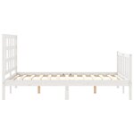 vidaXL Cadre de lit sans matelas blanc 120x200 cm bois de pin massif