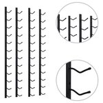 vidaXL Casiers à bouteilles mural pour 12 bouteilles 2 Pièces noir fer