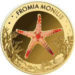Monnaie RED STARFISH Sea Creatures 1/1000 Oz Or 3000 Francs Chad