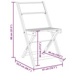 vidaXL Chaises de jardin pliantes lot de 8 tissu et bois massif