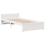 vidaXL Cadre de lit avec tête de lit sans matelas blanc 90x200 cm