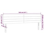 vidaXL Tête de lit à LED Vert foncé 160x5x78/88 cm Velours