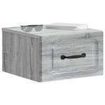 vidaXL Cabinet de chevet mural Sonoma gris 34 5 x 33 x 20 cm
