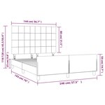 vidaXL Cadre de lit sans matelas marron foncé 140x190 cm tissu