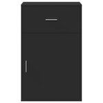 vidaXL Armoire de rangement noir 56 5x39x90 cm bois d'ingénierie