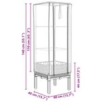 vidaXL Jardinière surélevée avec housse aspect rotin 40x40x140 cm