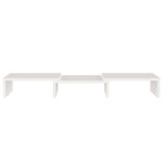 vidaXL Support de moniteur Blanc 60x24x10 5 cm Bois de pin solide