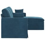 vidaXL Canapé Bleu 198 x 134 x 80 cm Velours