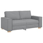 vidaXL Canapé 2 places Gris clair 180x78x84 cm Tissu
