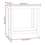 vidaXL Banc de travail Blanc 80x50x80 cm Bois de pin massif