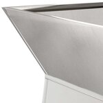 vidaXL Porte-plante sur pilier de jardin avec un bol de 40x40x100 cm en inox.