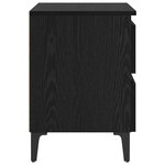 vidaXL Cabinet de chevet avec tiroir 2 Pièces Chêne noir 40 x 35 x 50 cm