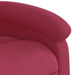 vidaXL Fauteuil inclinable rouge bordeaux velours