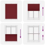 vidaXL Store plissé rouge bordeaux 110x100 cm largeur du tissu 109 4cm