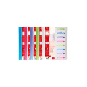 Trieur Polypropylène 3 Rabats Chromaline 8 Compartiments - Couleurs Assorties - X 10 - Exacompta