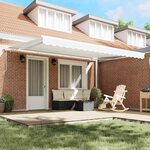 vidaXL Toile de rechange pour store banne Blanc 450 × 300 cm Toile