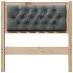 vidaXL Tête de lit Autre marron et gris foncé 75 cm Bois massif en pin
